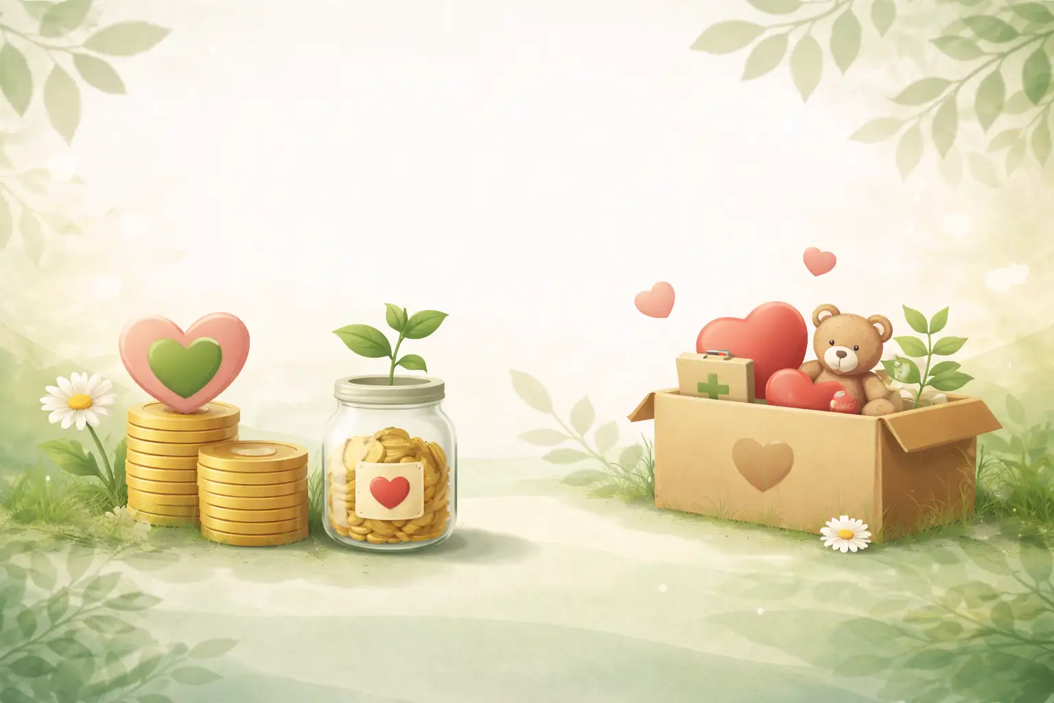 Kærlighed, donationer og støtte.